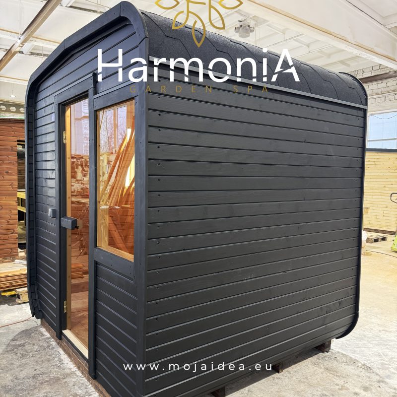sauna ogrodowa antracyt