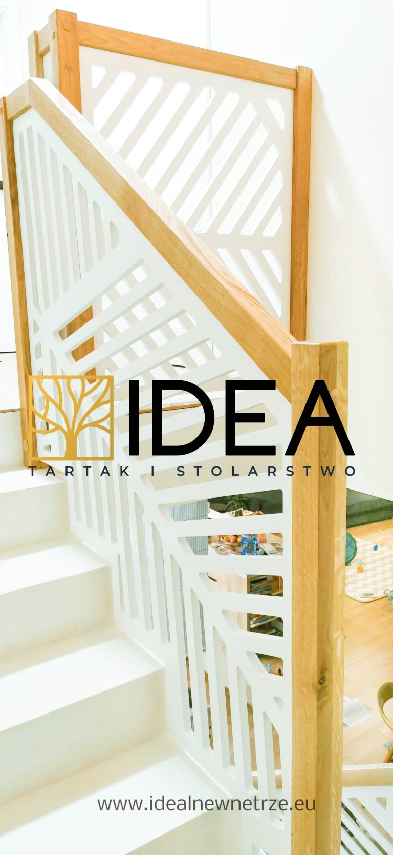 balustrada ażurowa, mdf, biała