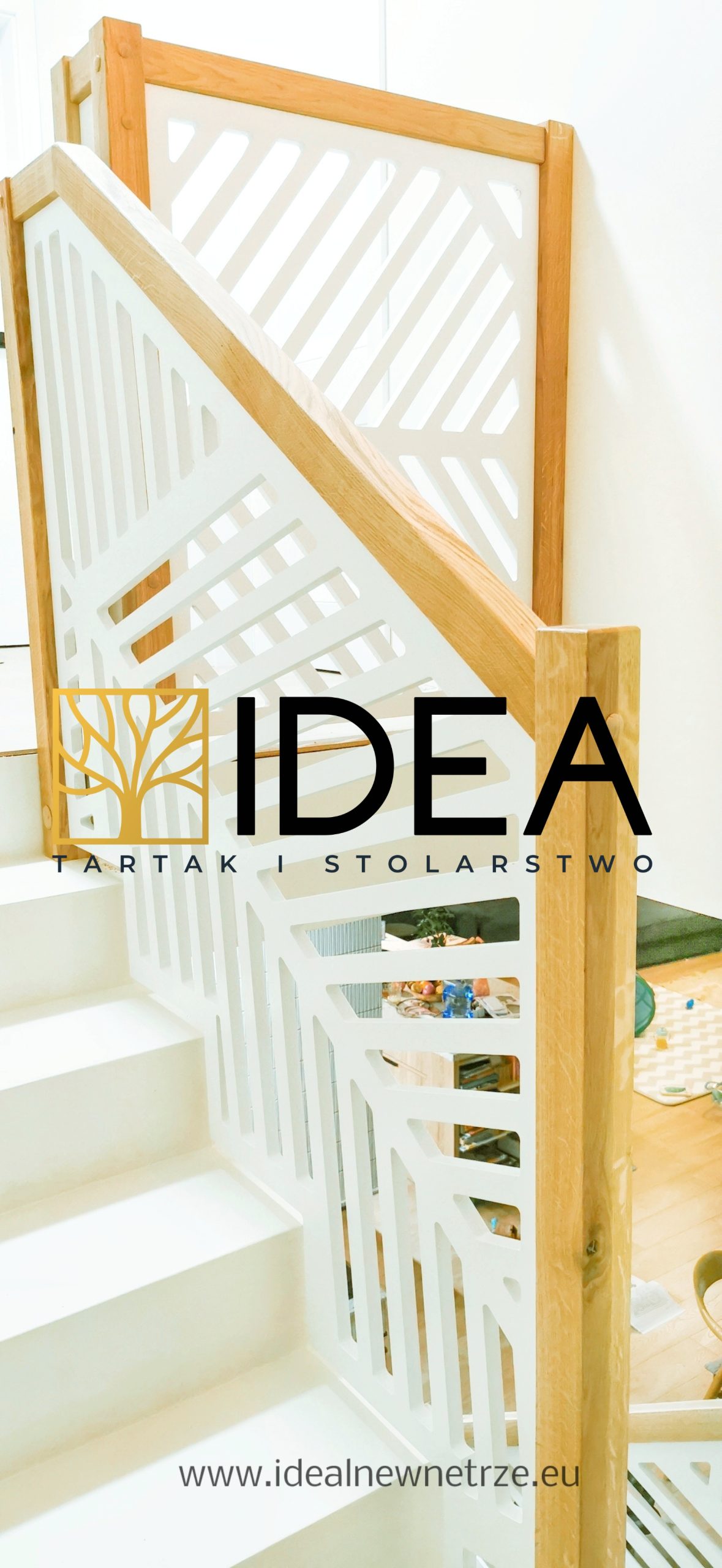 balustrada ażurowa, mdf, biała