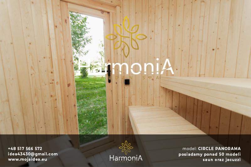 Dizainas be pavadinimo - 2 sauna CIRCLE, HARVIA, szklany dach